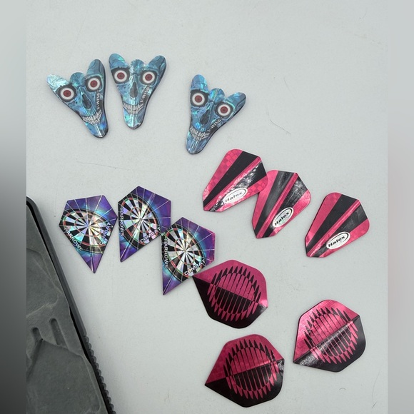 VTG Accudart Steel Tip Darts Set w Case & Flights Set of 2 + Halex Impact Brass - Picture 7 of 11